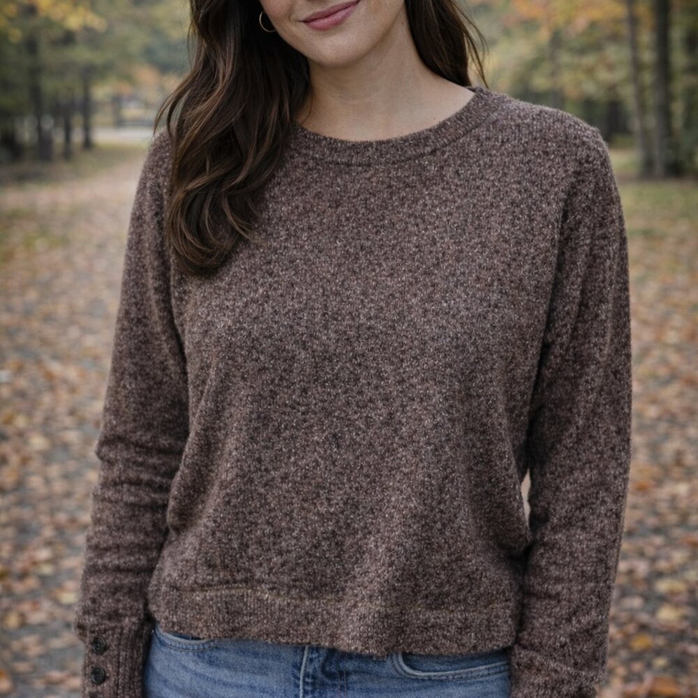 Levi's Sparkle Copper Crew Neck Sweater Size XS